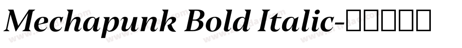 Mechapunk Bold Italic字体转换